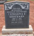 BROEKMAN Catharina E. 1913-1972