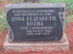 BOTHA Anna Elizabeth nee LIEBENBERG 1890-1973