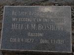 BOSHOFF Heli J.M. nee BASSON 1877-1921