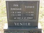VENTER Jan Adriaan 1928-1986 & Esther 1930-2001