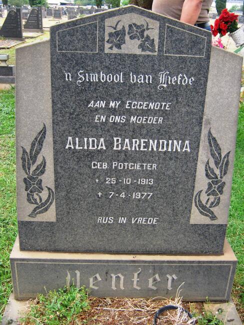 VENTER Alida Barendina nee POTGIETER 1913-1977