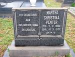 VENTER Martha Christina 1886-1977