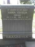 HAASBROEK Anna Cecilia nee COETZEE 1912-1961