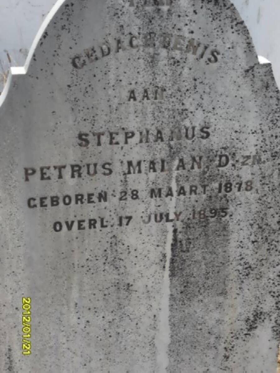 MALAN Stephanus Petrus 1878-1895