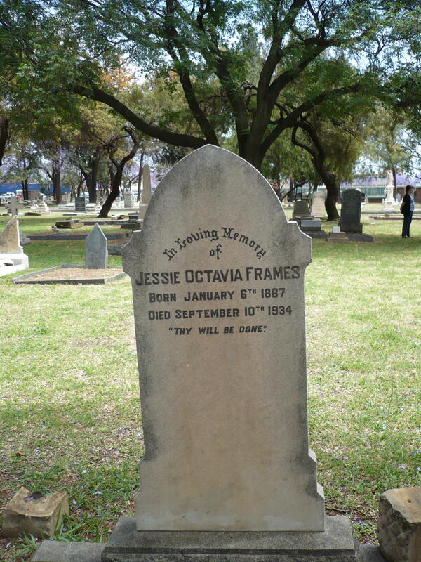 FRAMES Jessie Octavia 1867-1934