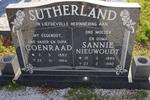 SUTHERLAND Coenraad 1883-1964 & Sannie NIEUWOUDT 1889-1992