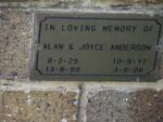 ANDERSON Alan 1925-1999 & Joyce 1917-2006
