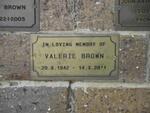 BROWN Valerie 1942-2011