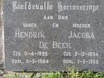 BEER Hendrik, de 1895-1964 & Jacoba 1894-1968