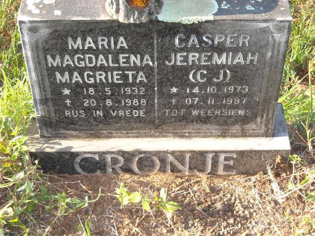CRONJE Maria Magdalena Magrieta 1932-1988 :: CRONJE Casper Jeremiah 1973-1977