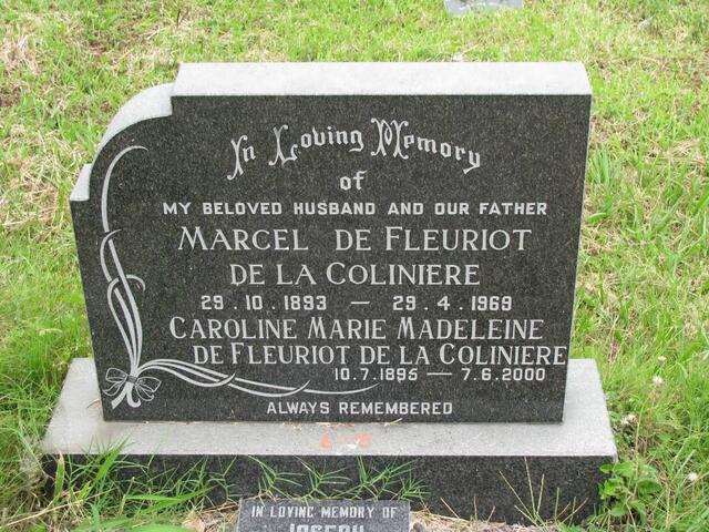 COLINIERE Marcel, De Fleuriot De La 1893-1969 & Caroline Marie Madeleine 1895-2000