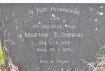 DOBBINS Marthie S. 1909-1970
