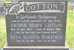 COTTON Arthur Henry 1907-1969 & Anna Susanna Dorathea 1916-1991