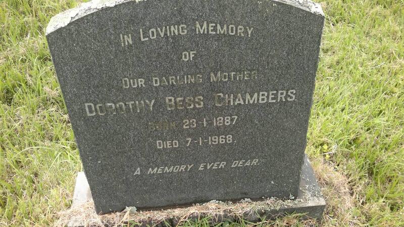 CHAMBERS Dorothy Bess 1887-1968