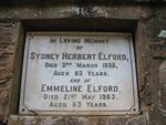 ELFORD Sydney Herbert -1938 & Emmeline -1963