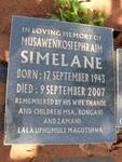 SIMELANE Musawenkosiephraim 1943-2007 