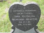 MAARTENS Anna Magdalena Wilhelmina 1911-1967