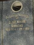 SIMMONS Elsie Marie 1904-1991
