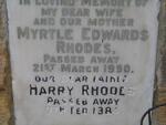 RHODES Harry -1984 & Myrtle Edwards -1950