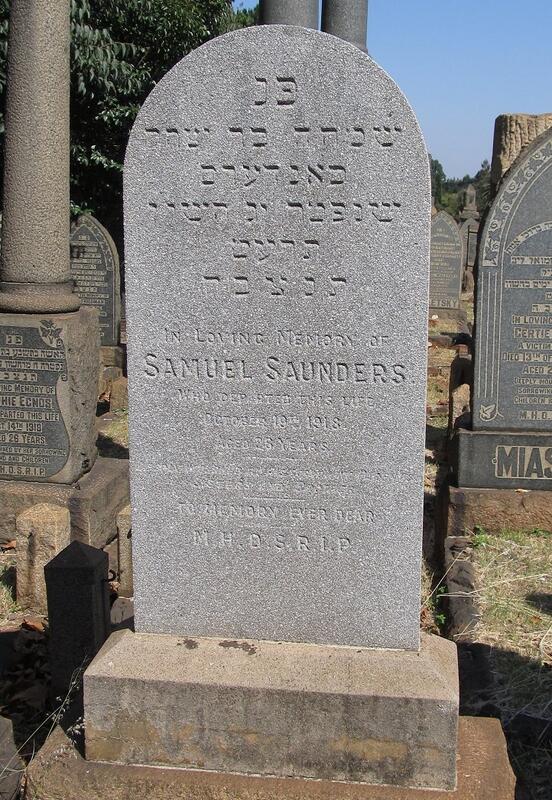 SAUNDERS Samuel -1918
