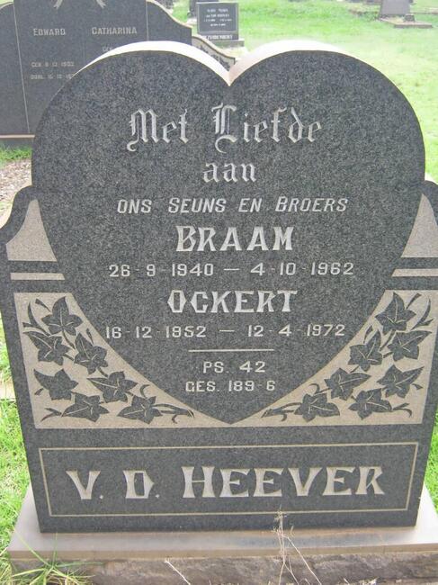 HEEVER Braam, v.d. 1940-1962 :: V.D. HEEVER Ockert 1952-1972