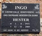 INGO Hester 1931-2005