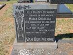MERWE Maria Cornelia, van der nee HAASBROEK  1902-1969