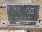 MUSSMANN Elwin 1906-1967 & Johanna 1909-1985