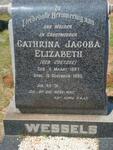 WESSELS Cathrina Jacoba Elizabeth nee COETZEE 1887-1966