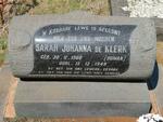 KLERK Sarah Johanna, de nee HUMAN 1900-1949