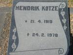 KOTZE Hendrik 1919-1978