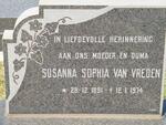 VREDEN Susanna Sophia 1891-1974