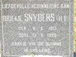 SNYDERS H.E. 1913-1990
