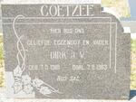 COETZEE Dirk J.V. 1910-1963