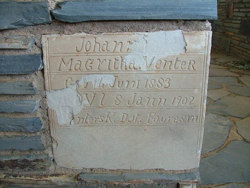 VENTER Johanna Magritha 1883-1902
