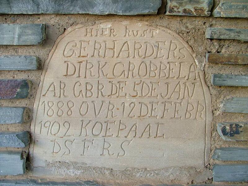 GROBBELAAR Gerharders Dirk 1888-1902