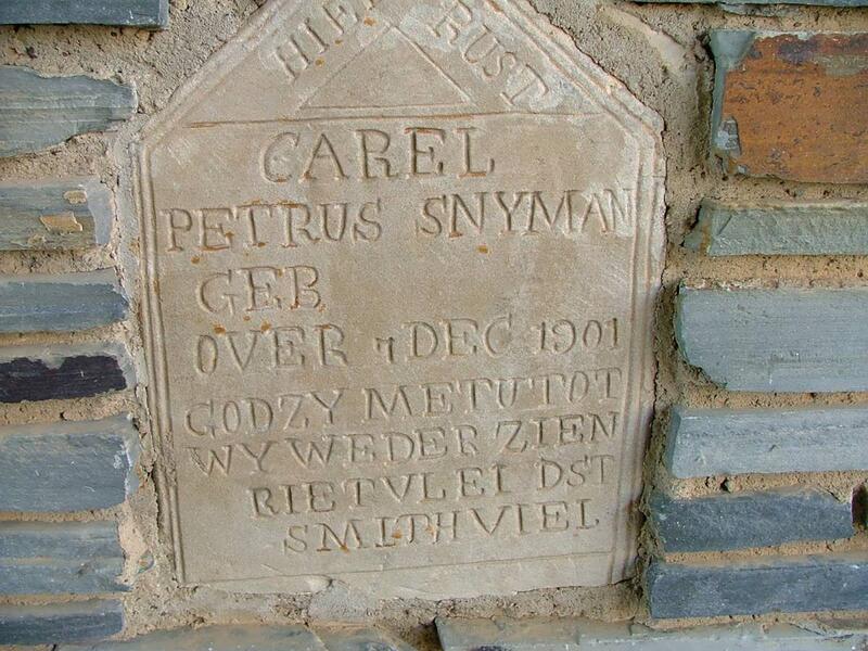 SNYMAN Carel Petrus -1901
