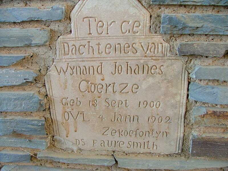 COERTZE Wynand Johanes 1900-1902