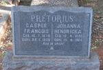 PRETORIUS Casper Francois 1879-1938 & Johanna Hendricka 1890-1965
