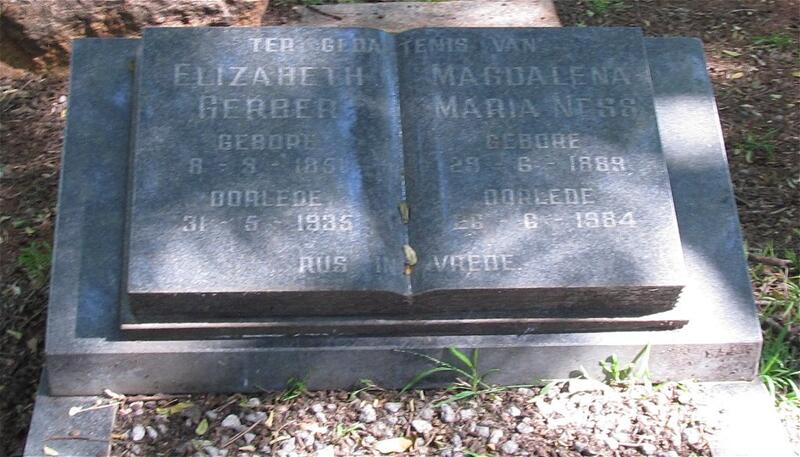 GERBER Elizabeth 1850-1935 :: NESS Magdalena Maria 1889-1984