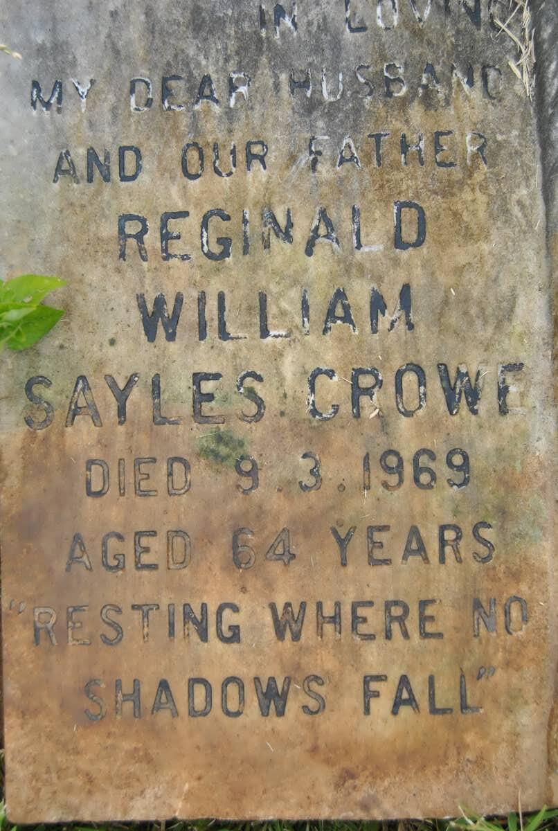 CROWE Reginald William Sayles -1969
