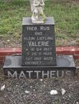 MATTHEUS Valerie 1927-1929