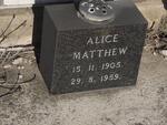 MATTHEW Alice 1905-1959