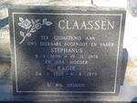 CLAASSEN Stephanus 1899-1976 & Ragie 1905-1979