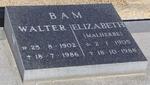 BAM Walter 1902-1986 & Elizabeth MALHERBE 1905-1988
