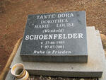 SCHOENFELDER Dorothea Marie Louise nee WENHOLD 1905-2001