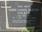 VOLKER Marie Louise Bertha nee MULLER 1916-1979