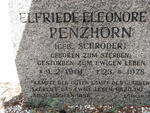 PENZHORN Elfriede Eleonore nee SCHRODER 1901-1978