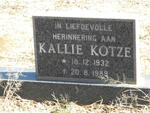 KOTZE Kallie 1932-1989