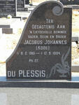 PLESSIS Jacobus Johannes, du 1961-1994